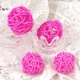 thumbnail image 3 of 5 bolas de ratán natural de forma redonda multicolor de 3 a 5 cm, bolas Sepak Takraw para decoración de bodas, cumpleaños, fiestas y Navidad, 3 of 5