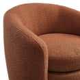 thumbnail image 6 of Affinity Upholstered Boucle Fabric Curved Back Armchair in Rust, 6 of 9