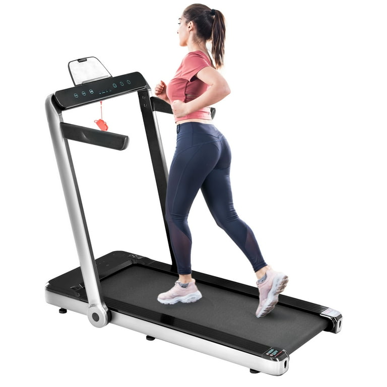 Best 2 in 1 Folding Treadmill Smart Walking Running Machine with Bluetooth Audio Speakers Installation Free Under Desk Treadmill for Home Office Gym