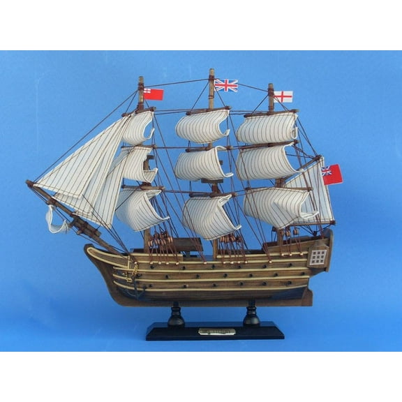 HMS Victory 14" - Wooden Tall Ship - Nautical Decoration - Model Tall Ship - T