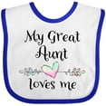 thumbnail image 3 of Inktastic My Great Aunt Loves Me Heart Boys or Girls Baby Bib, 3 of 4