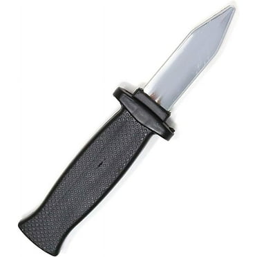 Disappearing Trick Knife - Retractable Fake Plastic Blade - Costume Prop or Prank Gag Toy for Halloween, 7.5” Long with 3” Blade