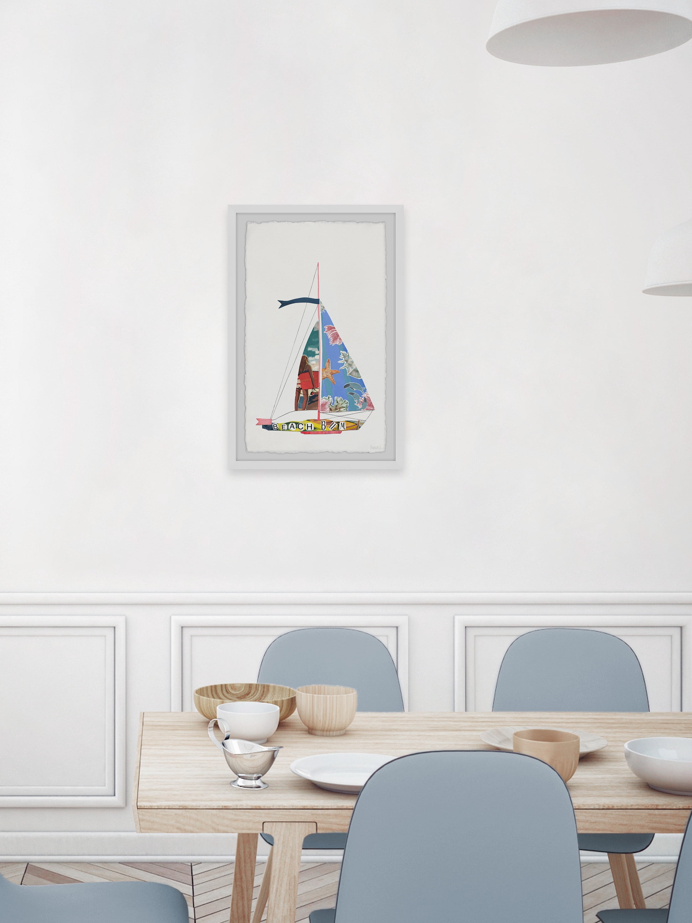 Parvez Taj Sailing Beach Bum Framed Wall Art