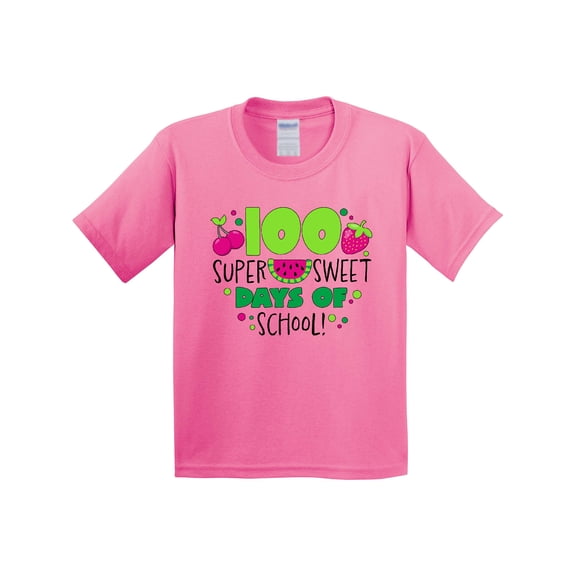 Inktastic One Hundred Super Sweet Days of School Youth T-Shirt