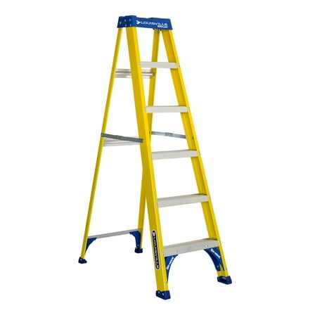 Louisville Ladder 6' Fiberglass Step Ladder, 10' Reach, 250 lbs Load Capacity, FS2006
