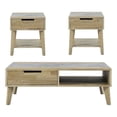 thumbnail image 1 of Pemberly Row Natural Finish Gray Stone Inlay Occasional 3-piece Set, 1 of 10