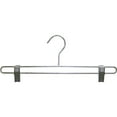 thumbnail image 2 of The Great American Hanger Company Polished Chrome Metal Bottoms Hanger with Clips (Box of 25), 2 of 3