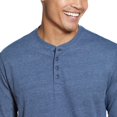 thumbnail image 2 of Weatherproof Men's Long Sleeve 4-Button Brushed Henley Tee (Navy Peony Heather, XL), 2 of 3
