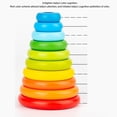 thumbnail image 4 of Puzzle Puzzle Game Wooden Tower Educational Logical Thinking Training 10 Rings Tower Intellectual Toy Brain Teaser For Kids Early Leaning, 4 of 8