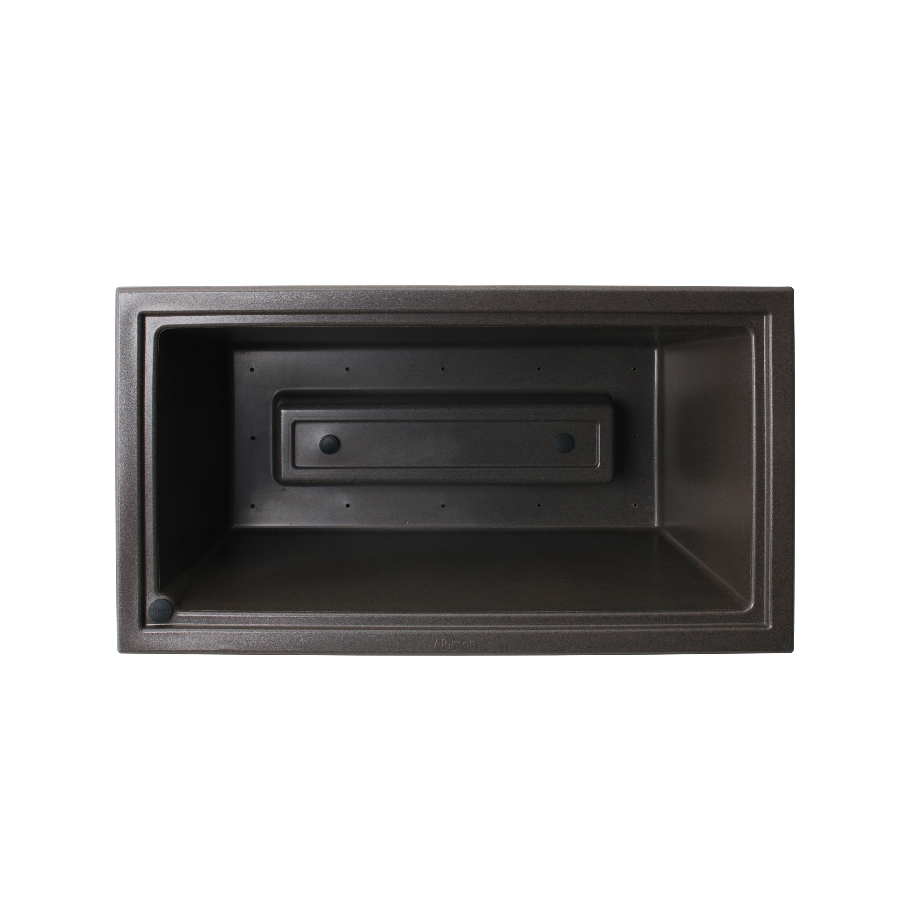 Algreen Covington 27" Self-Watering Planter, Trough, Brownstone Resin