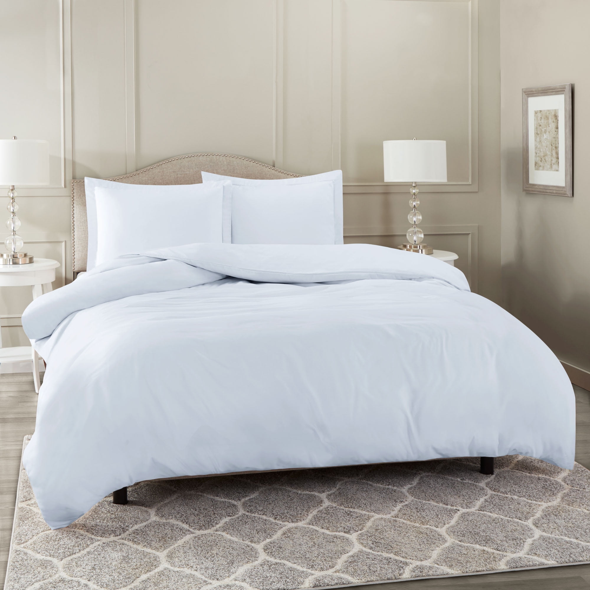 Hearth & Harbor 3-Piece Ice Blue Duvet Cover Set, California King