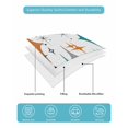 thumbnail image 5 of Quilts Twin Size, Boho Middle Century Soft Comforter Bedding Set for Bed, Retro Orange Teal Grey Star Rhombus Lightweight Quilted Bedspread with Pillow Cover(2 Pieces) for All Season, 68x86 Inch, 5 of 6