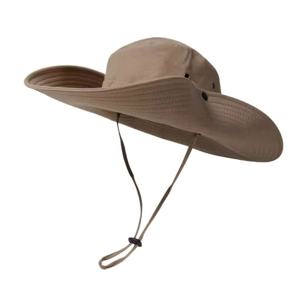 Minnieouse Sombrero de campo para hombres Secado instantáneo y ligero  Actividades al aire libre Sombrero de sol de ala ancha para hombre  Sombreros