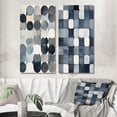 thumbnail image 1 of Designart "Circular Retro Watercolor Indigo Secrets II" Modern Geometric Wall Art Set Of 2 - Modern Blue Wall Decor Set Of 2, 1 of 6