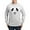 Ash Gray, variant on - Stitched Panda Face Long Sleeve T Shirt - Unisex Cotton Long Sleeve T-Shirt
