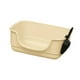 thumbnail image 4 of Caja de arena abierta para gatos, contenedor de arena para gatos pequeños y grandes Blanco, 4 of 9