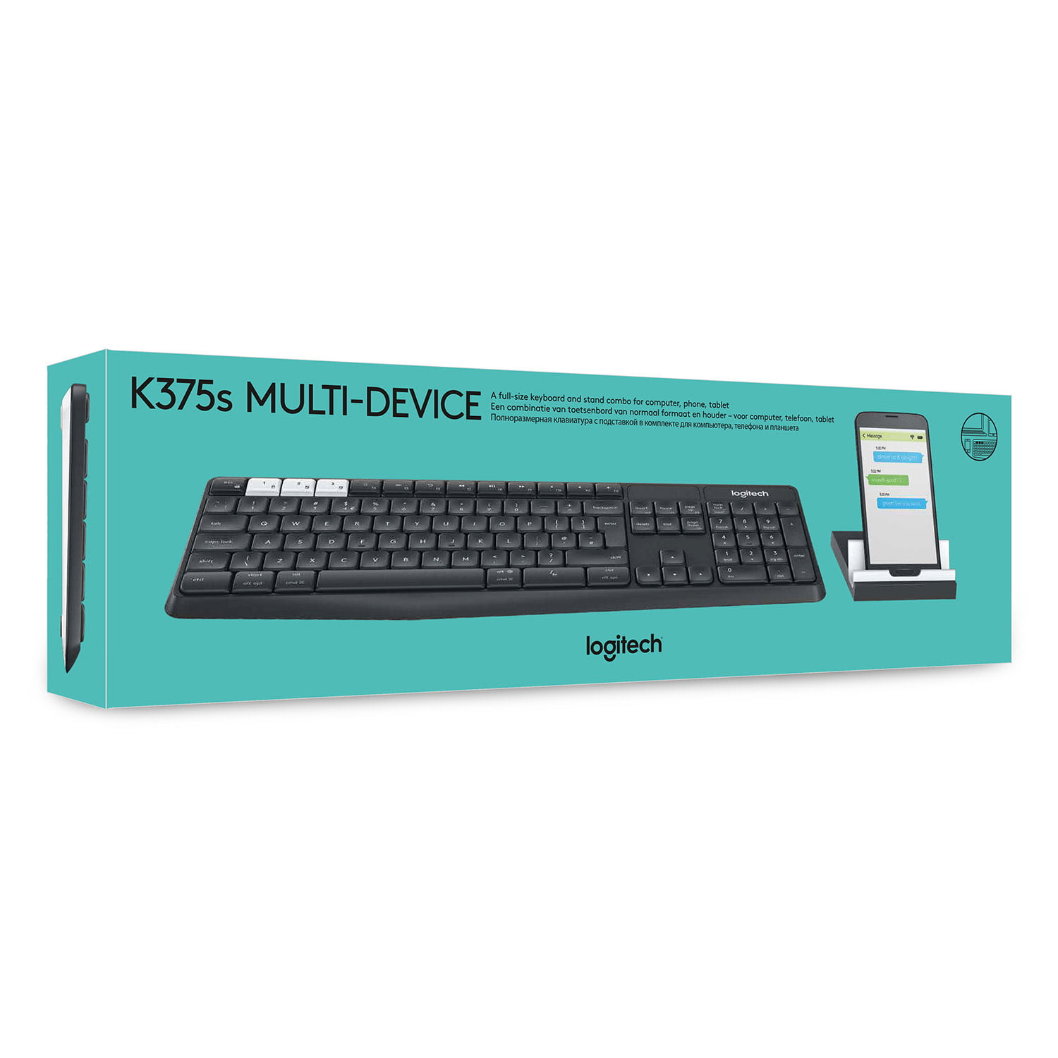 loterij Gespierd hoed Logitech K375S Multi-Device Wireless Keyboard and Stand Combo, Black -  Walmart.com
