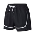 thumbnail image 4 of Aobny Polyester Men's Shorts Workout Running Clothes Big & Tall Casual Baggy Mid Rise Beach Shorts,Black,XS, 4 of 9