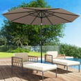 thumbnail image 2 of Gymax 10 ft Patio Umbrella Market Table Umbrella Yard Outdoor w/ 6 Ribs Tan, 2 of 10
