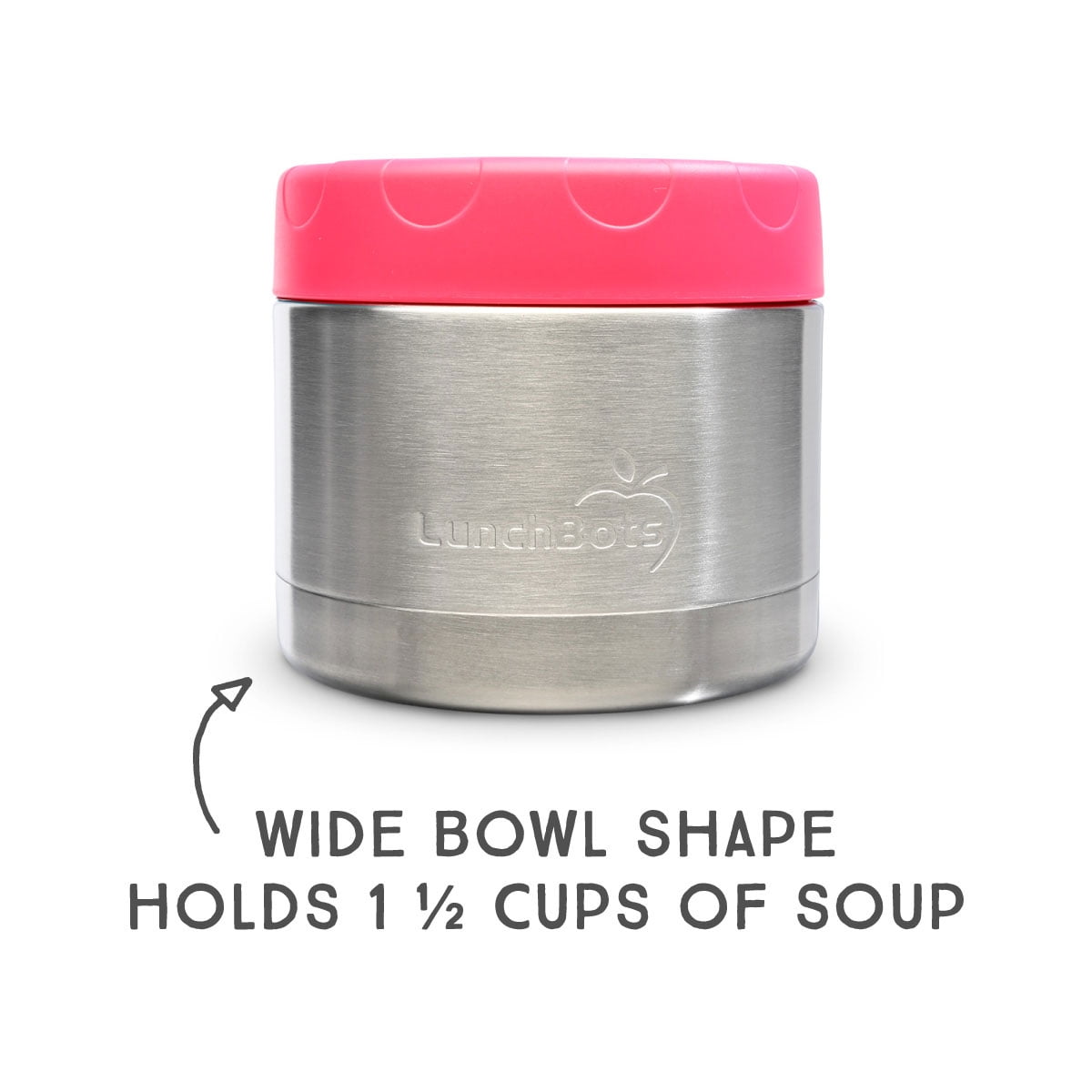 LunchBots 12oz Thermos Stainless Steel Wide Mouth Insulated Container