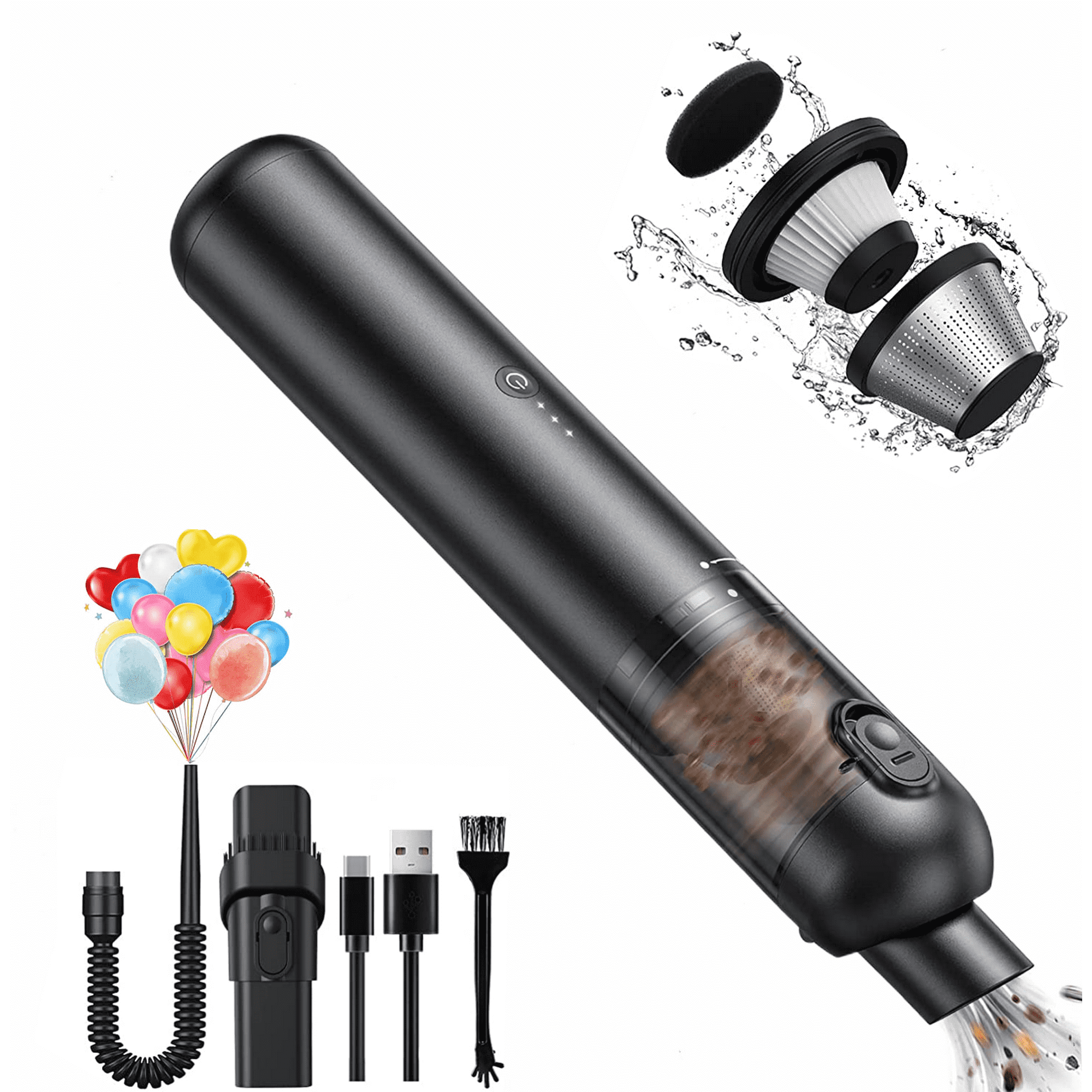 Moosoo Handheld Vacuum Cleaner With Air Blower, 16KPa Powerful Suction