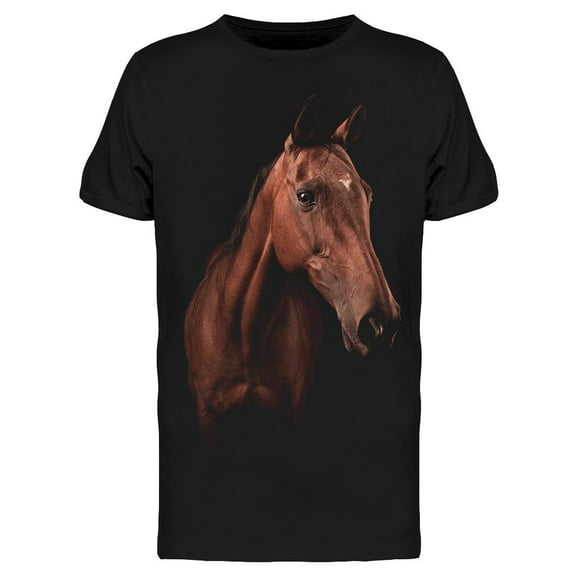 Smartprints Mens Graphic Tee - Horse Picture W/Turned Head - Regular Fit 100% Cotton