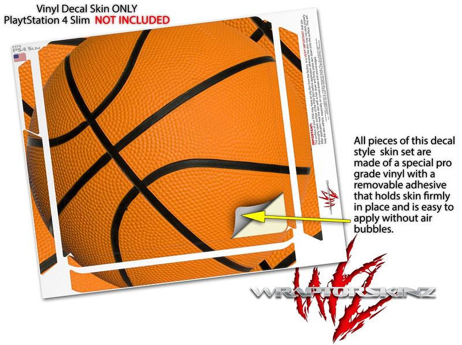 Vinyl Decal Skin Wrap compatible with Sony PlayStation 4 Slim Console Basketball (PS4 NOT INCLUDED) - image 3 of 3