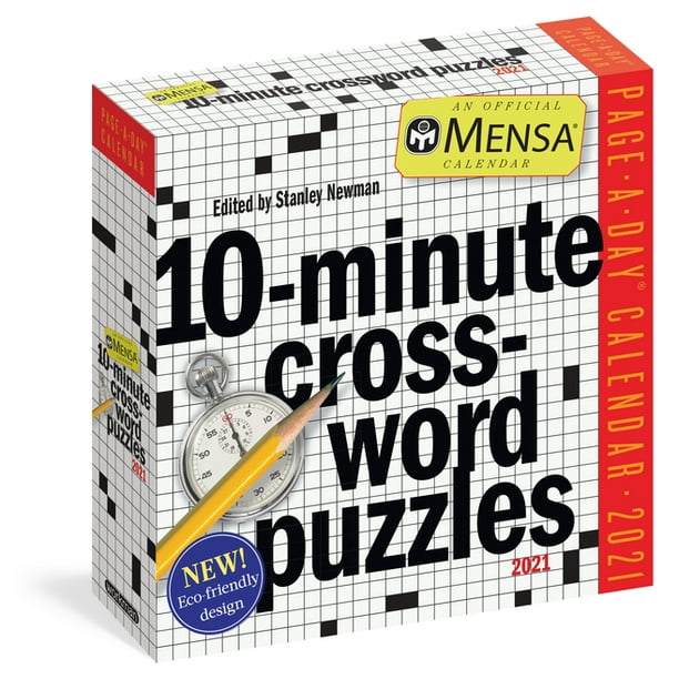 Mensa 10Minute Crossword Puzzles PageADay Calendar 2021 Walmart