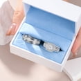 thumbnail image 2 of Newshe Wedding Rings Set for Him and Her Tungsten Bands AAAAA Cz Princess Cross 2.3Ct Bridal Sets Women Mens Size 8&12, 2 of 7