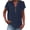 Navy, variant on Cotton Linen Shirts for women Summer Tops Short Sleeve Button Lapel V Neck T-Shirts Casual Tunic Top Loose Comfy Loose Solid Work Plain Blouse Tees