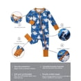 thumbnail image 4 of WIBACKER Halloween Ghost 3-24M Bamboo Baby Boys Convertible Footie Pajamas, Footed Zipper Sleeper for Infant Baby Girls, 4 of 10