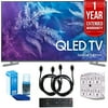 Samsung QN49Q6FAMFXZA Special Edition 49" Class Q6F QLED 4K TV (2017 Model) with 1 Year Extended Warranty, Professional Screen Cleaning Kit and Two 6 Foot HDMI Cables Bundle