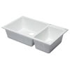 thumbnail image 5 of ALFI brand AB3319DI-W White 34" Double Bowl Drop In Granite Composite Kitchen Sink, 5 of 12