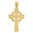 thumbnail image 3 of 14k Yellow Gold Celtic Iona High Cross Pendant Necklace for Men and Women with Knot Design Spiritual Religious Jewelry for Everyday Wear and Special Occasions, 3 of 6