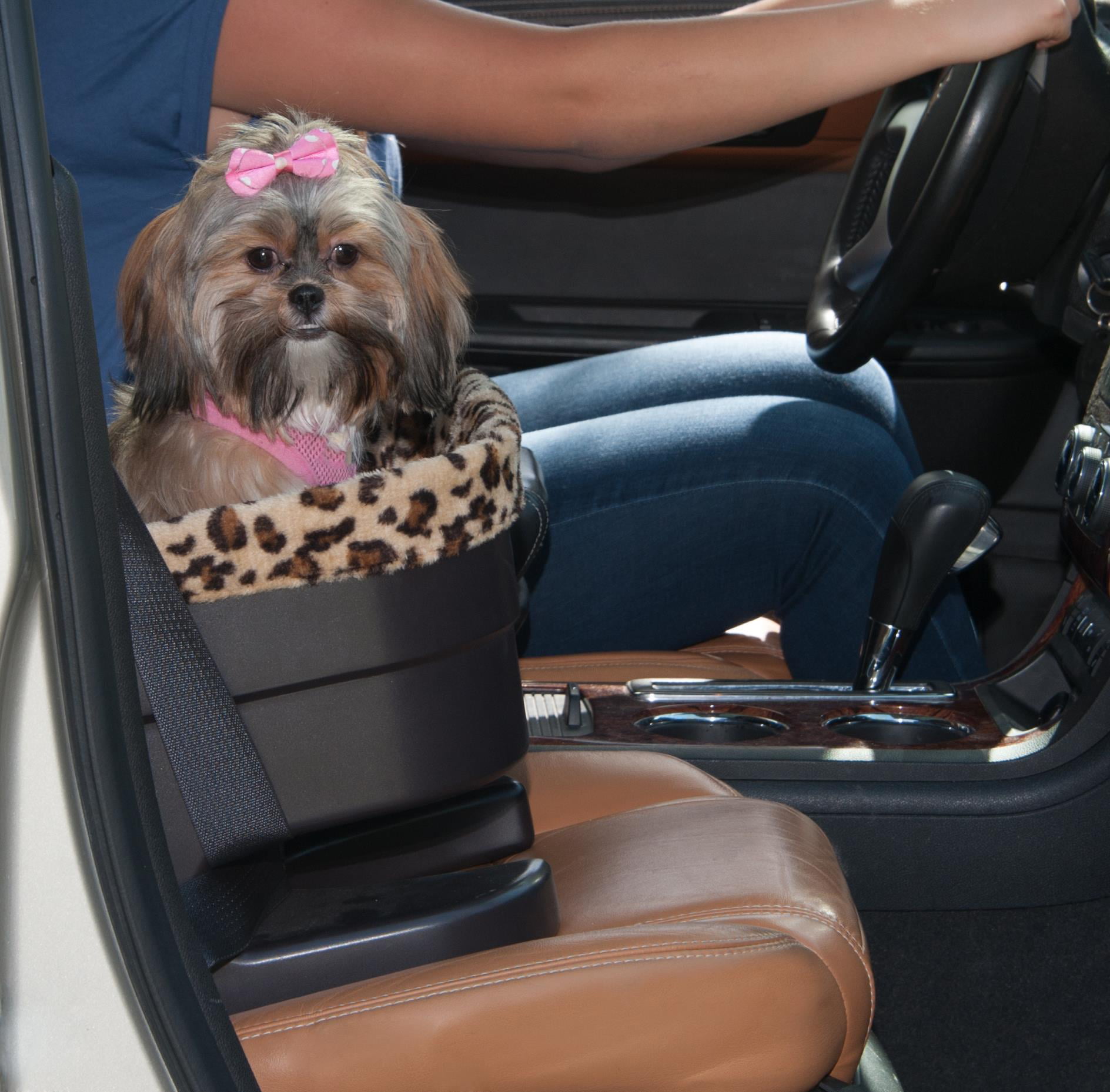 Charcoal Grey Pet Gear Booster Car Seat Medium 