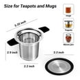 thumbnail image 2 of Tifanso Infusor De Té De Acero Inoxidable, Colador Más Empinado Para Té De Hojas Sueltas, Difusores Reutilizables De Malla Fina, Soporte Para Filtro De Bolsa De Bolas Con Asas A Prueba De Calor Para T, 2 of 7