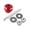 Red, variant on Vehicle Hood Pin Push Button Latch Kit Aluminum Alloy Quick Release Lock for Car Automotive Engine Bonnet