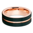 thumbnail image 2 of Black Wedding Ring,Tungsten Carbide Ring,Rose Gold Wedding Ring,Anniversary Ring,8mm Wedding Ring,Brush, 2 of 4
