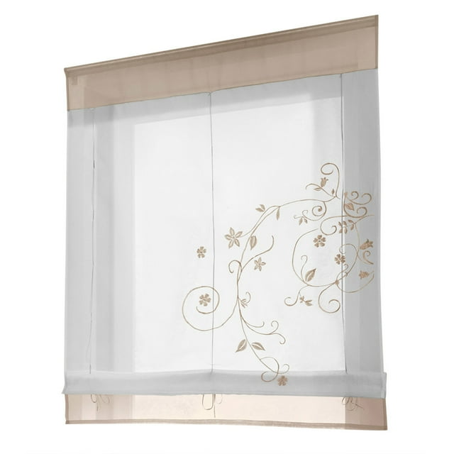 Nouveaux Stores Romains Broderie Tulle Court Store Rideau de Fenêtre de Pièce