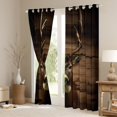 thumbnail image 3 of Homewish Wildlife Deer Black Out Curtains For Kids Children Teens,Woodland Animal Curtains Pack of 2 (42x63 Each),Lodge Cabin Bedroom Curtains,Luxury Bedroom Decor, 3 of 6