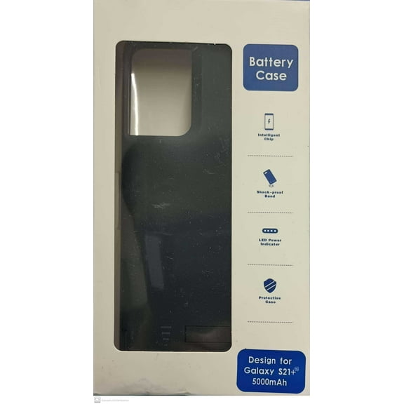 External Smart Battery 5000mAh Case For Samsung Galaxy S21   - Black