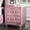 Pink, variant on Light Pink Velvet Nightstand | Ideal for Bedroom Storage | Bring Modern Touch to Bedroom