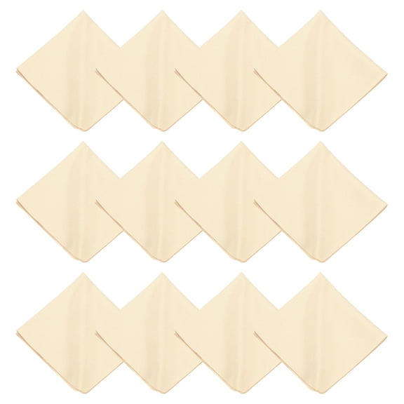 Uxcell 12Pcs Microfiber Cleaning Cloth for Glasses, 8x8inch Eyeglass Cleaning Cloth for Screens Cameras Cell Phones Electronics Lenses, Beige