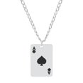 thumbnail image 1 of Colgante de cartas de juego de acero inoxidable para hombre, collar de Hip Hop, joyería de Barajas de juego de la fortuna del Casino, regalo de Kpop de Corea, 1 of 4