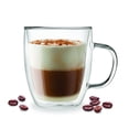 thumbnail image 2 of Godinger 18104 14 oz Glass Double Wall Insulated Coffee Mug, 2 of 3