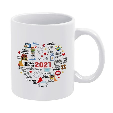 

2021 Quarantine Year Coffee Mug Ceramic Mug Funny Birthday Christmas Mug Gift for Him Her Women Men Mother Father Coffee Mug Tea Cup White 11oz