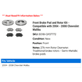 thumbnail image 2 of Front Brake Pad and Rotor Kit - Compatible with 2004 - 2008 Chevy Malibu 2005 2006 2007, 2 of 2