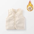 thumbnail image 4 of Gtoiithly Toddler Baby Boy Girl Vest Little Kids Sleeveless Button Down Cardigan Jacket Outerwear Casual Loose Waistcoat for Kids White 12-18 Months, 4 of 8