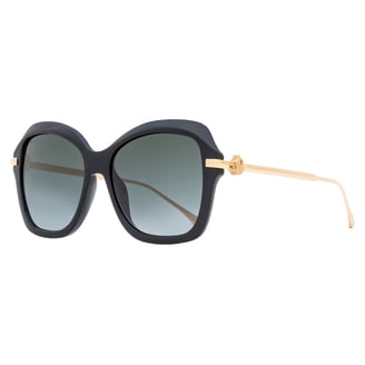 Jimmy Choo Rectangular Sady Sunglasses 807FQ Black/Gold 56mm Jimmy Choo Rectangular Sady Sunglasses 807FQ Black/Gold 56mm  main image 4