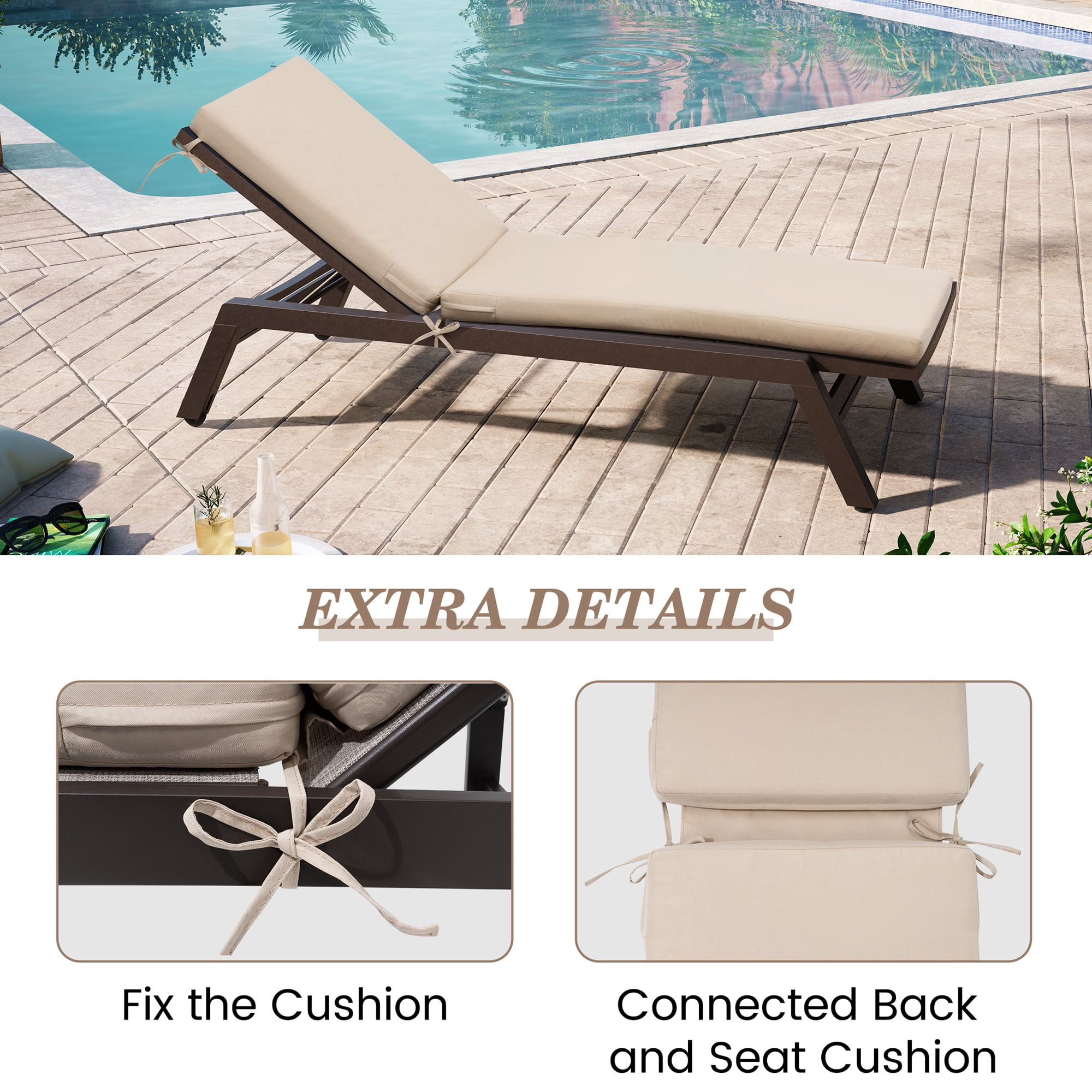 Pillow Perfect Solid 23 X 30 Outdoor Chaise Lounge Cushion In Yellow Fortress 613710